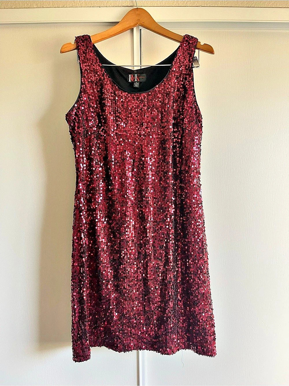 R&K Originals Sequin Mini Dress in Red Size 14 Like New
